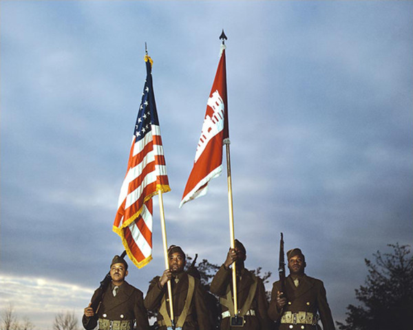 African American Color Guard, Ft. Belvoir, Virginia, 1941 Poster