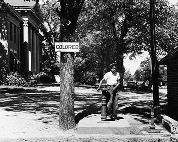 Segregated Water Fountain, Halifax, North Carolina, 1938 Poster