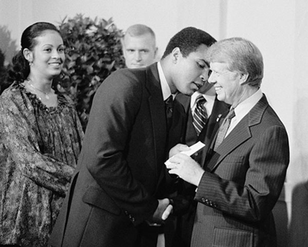 Muhammad Ali and President Jimmy Carter, Washington DC, 1977 Poster