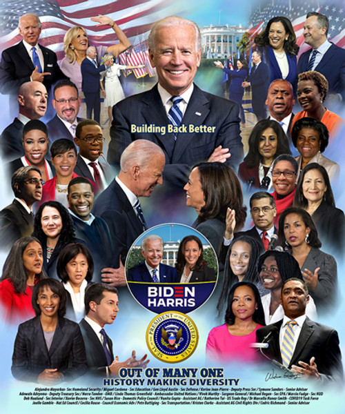 Biden/Harris: Out of Many One - History Making Diversity Poster