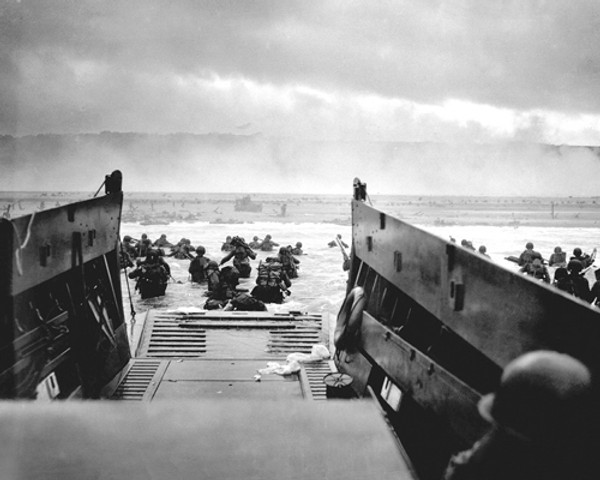 US Troops at Omaha Beach, Normandy, France, D-Day, 1944 Poster