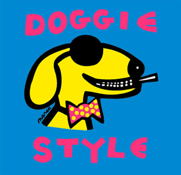 Doggie Style (Blue, small) Poster