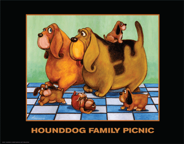 Hounddog Family Picnic Poster