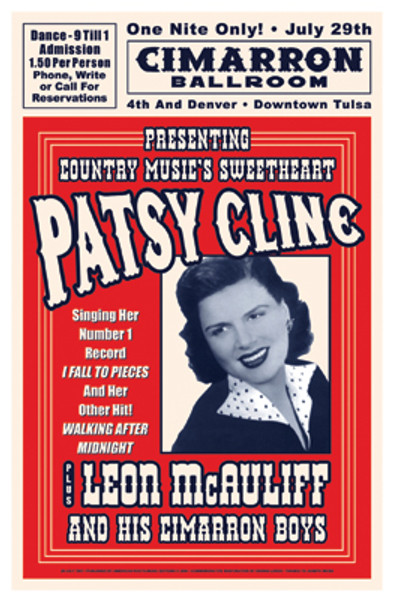 Patsy Cline, Tulsa, Oklahoma, 1961 Poster