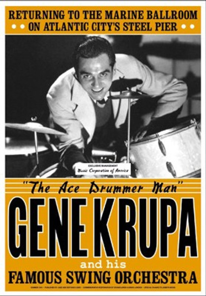 Gene Krupa, Atlantic City, 1941 Poster