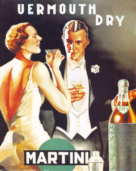 Vermouth Dry Martini, 1930 Poster