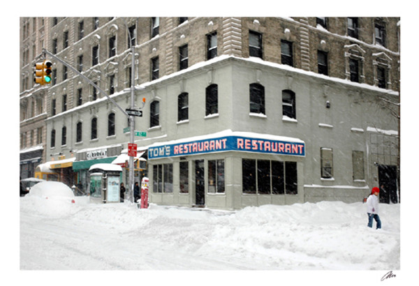 Tom's Restaurant in Snow Poster