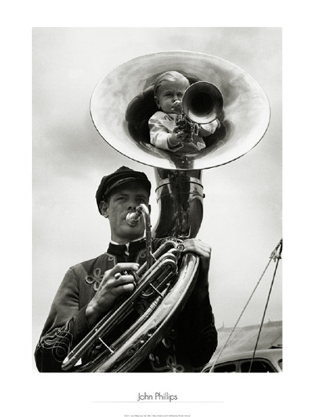 Young Trumpeter in Tuba, New York, 1940 Poster