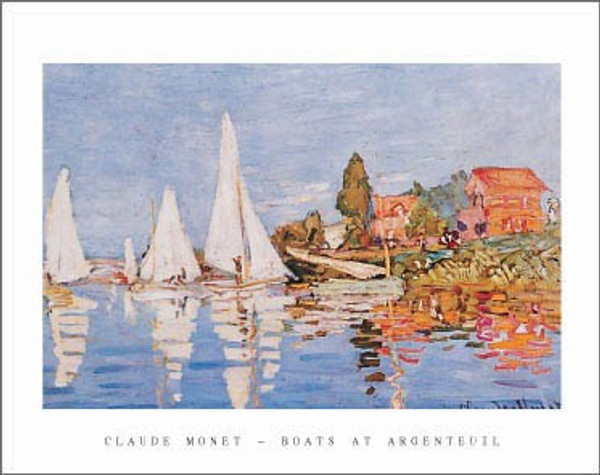 Boats at Argenteuil Poster