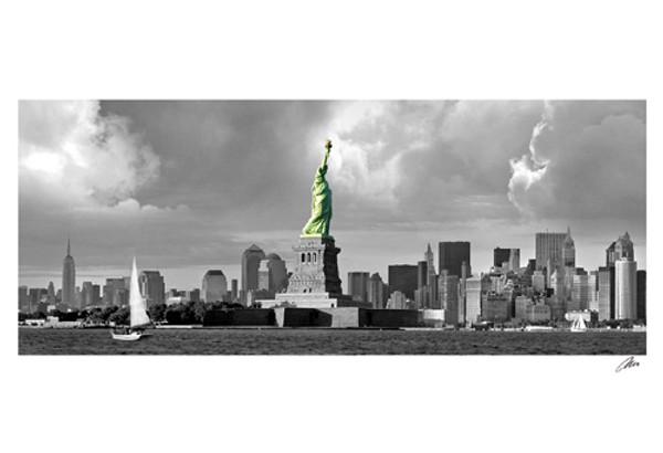 Statue of Liberty, New Downtown Panorama Poster