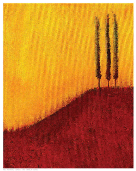 Trees on a Hill Poster