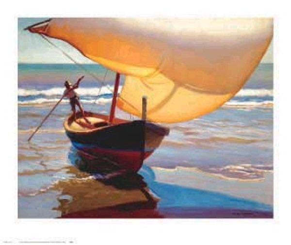 Fishing Boat, Spain Poster