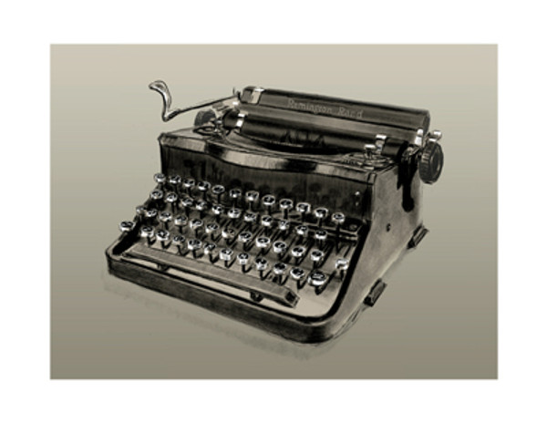 Vintage Typewriter, Remington Rand Poster