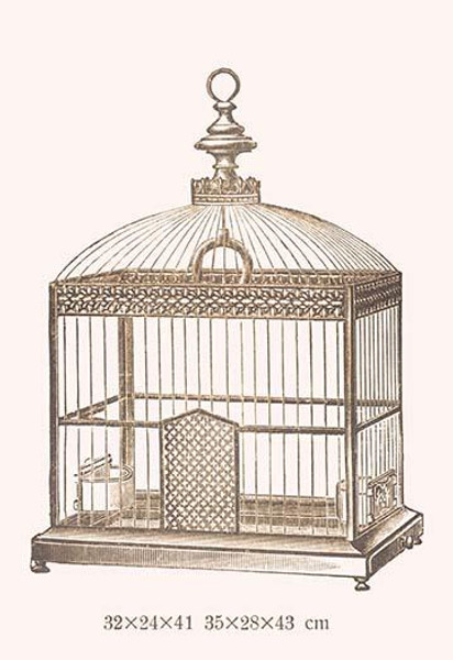 Ornate Black Bird Cage B