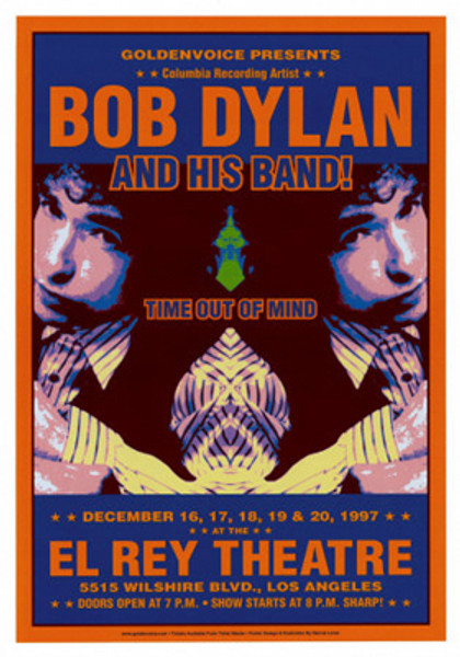 Bob Dylan, El Rey Theatre, Los Angeles, 1997 Poster