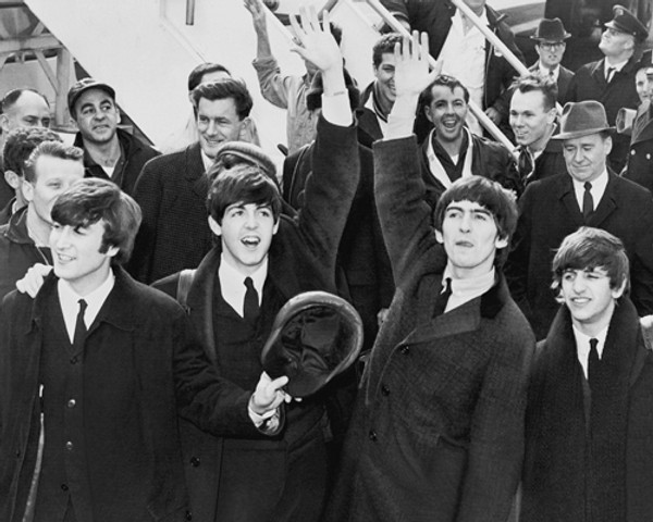 The Beatles Arrive at JFK Airport, February 7, 1964 Poster