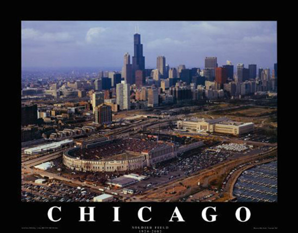Chicago, Illinois - Soldier Field 1924-2002 Poster