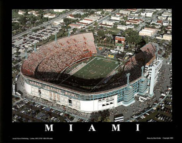 Miami, Florida - Orange Bowl Poster