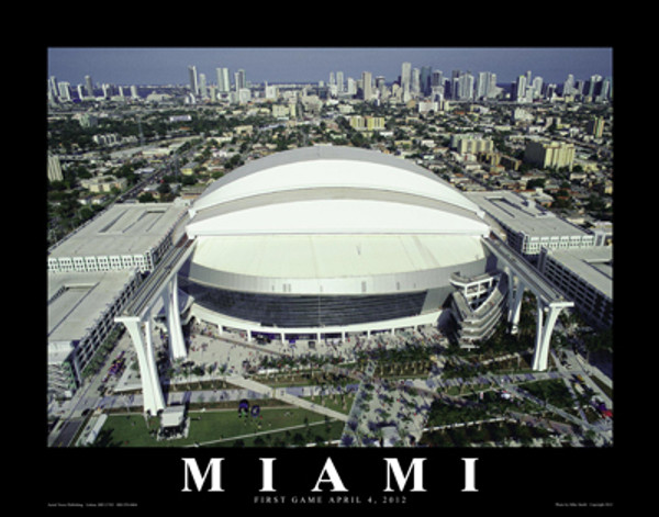 New Miami Marlins Park, First Game, April 4, 2012 Poster