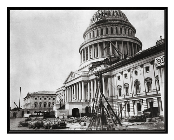 US Capitol Building Unfinished, 1863 Poster