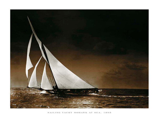 Sailing Yacht Mohawk at Sea, 1895 Poster