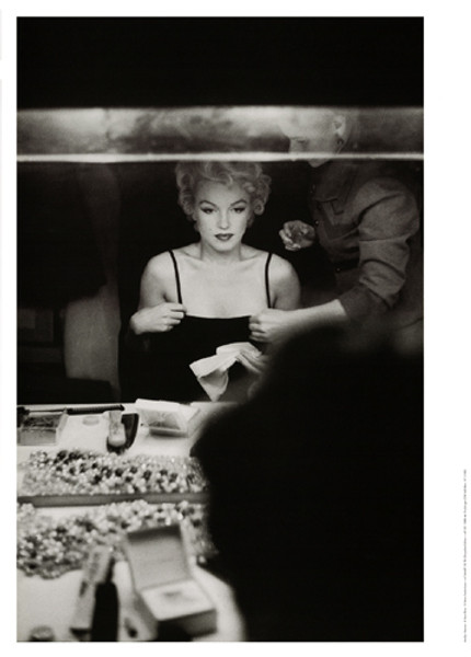 Marilyn Monroe at Dressing Room Mirror, 1954 Poster