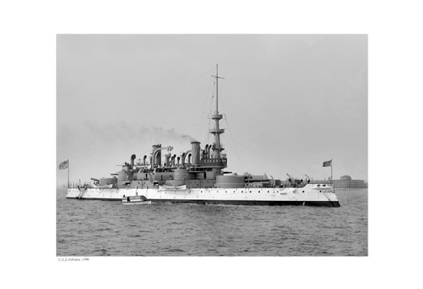 USS Indiana, 1896 Poster