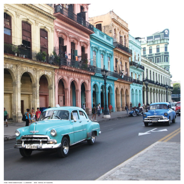 Havana Rainbow Houses Poster