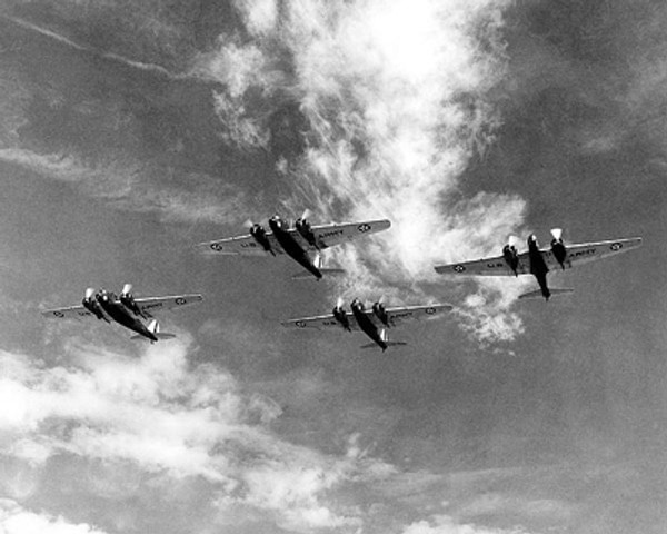 Martin B-12 Bomber Formation, 1937 Poster