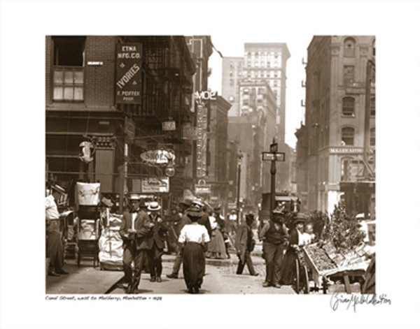 Canal Street West to Mulberry, Manhattan, 1908-1 Poster