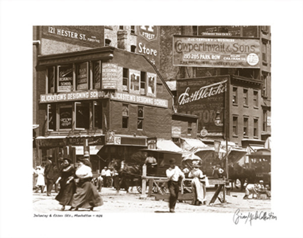 Delancey and Essex Streets, Manhattan, 1908 Poster