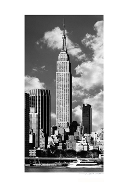 Empire State Building with Ship Poster