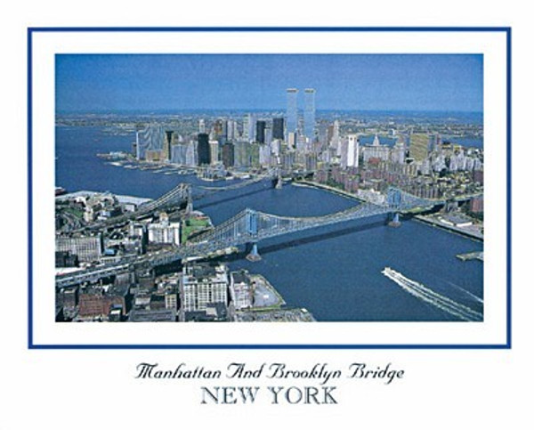 Manhattan and Brooklyn Bridge Poster