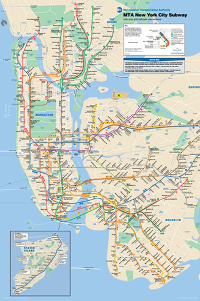New York City Subway Map Poster