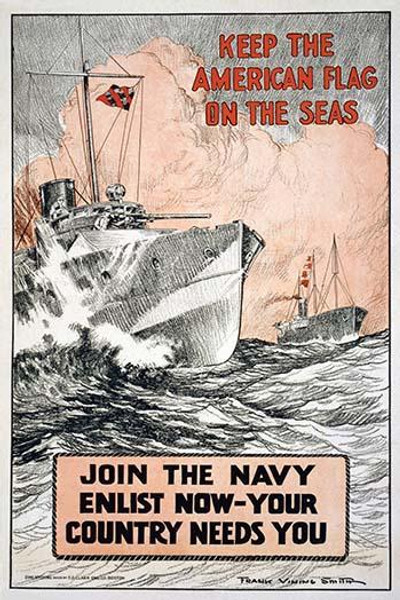 Keep the American flag on the seas Join the Navy--Enlist now-your country needs you