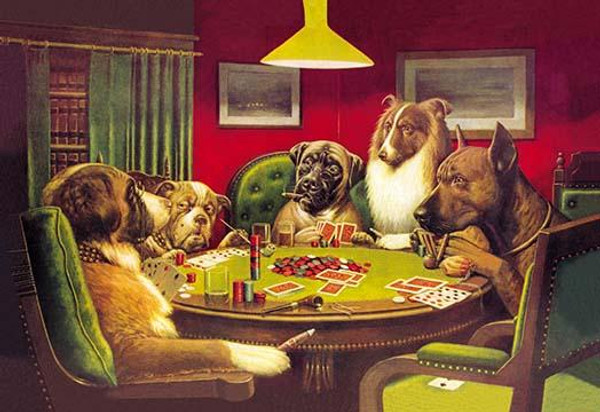 Dog Poker - "Is the St. Bernard Bluffing?"