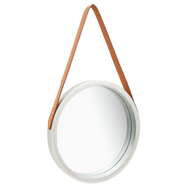 vidaXL Wall Mirror with Strap 15.7" Silver A949-320362