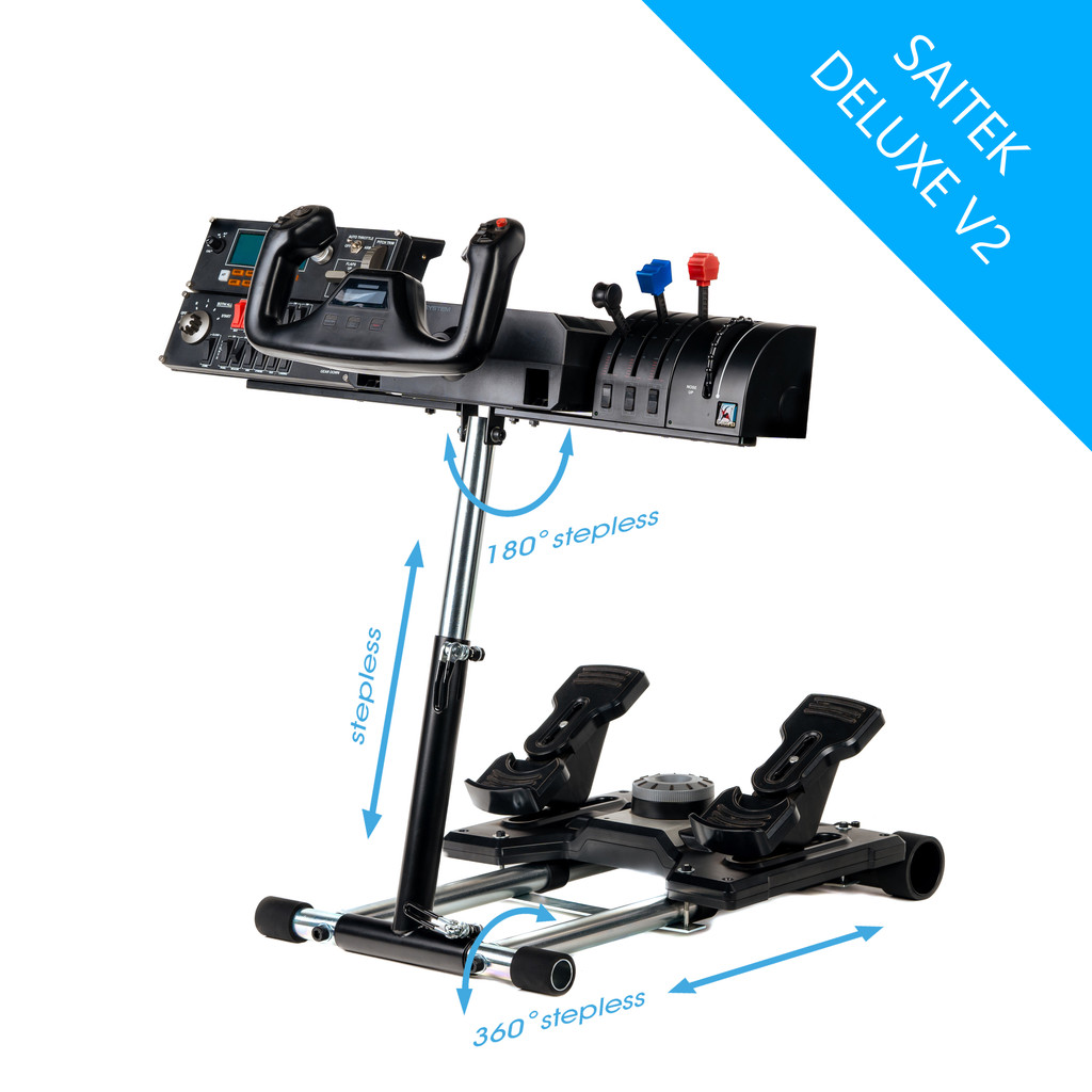 Wheel Stand Pro S Flight Stand Compatible With Saitek Logitech Pro Flight Yoke System - Deluxe V2.  