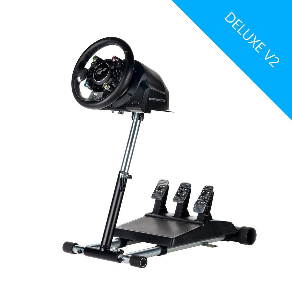 Wheel Stand Pro TX  Deluxe Racing Steering Wheel Stand  Compatible With Thrustmaster T-GT/GT II, T500RS, T300RS, TX, T248, TX Leather, T150, TMX/TMX PRO! Deluxe V2 stand. Wheel and Pedals not included.