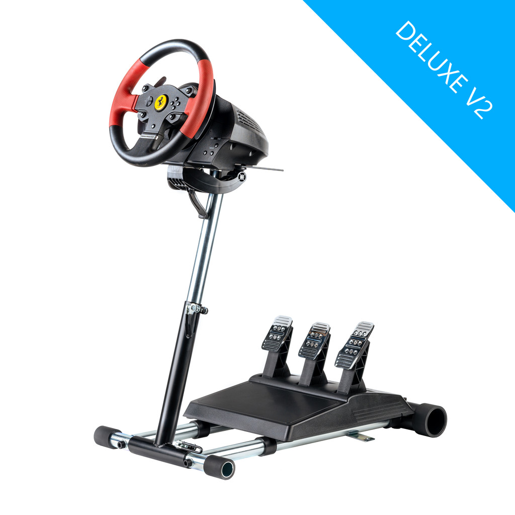 Wheel Stand Pro TX  Deluxe Racing Steering Wheel Stand  Compatible With Thrustmaster T-GT/GT II, T500RS, T300RS, TX, T248, TX Leather, T150, TMX/TMX PRO! Deluxe V2 stand. Wheel and Pedals not included.