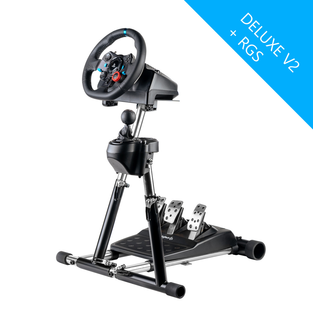 Wheel Stand Pro SuperG Steering Wheel Stand with RGS shifter mount Compatible With Logitech G29 G923 G920 G27 G25 Wheels, Deluxe, Wheel and Pedals Not included