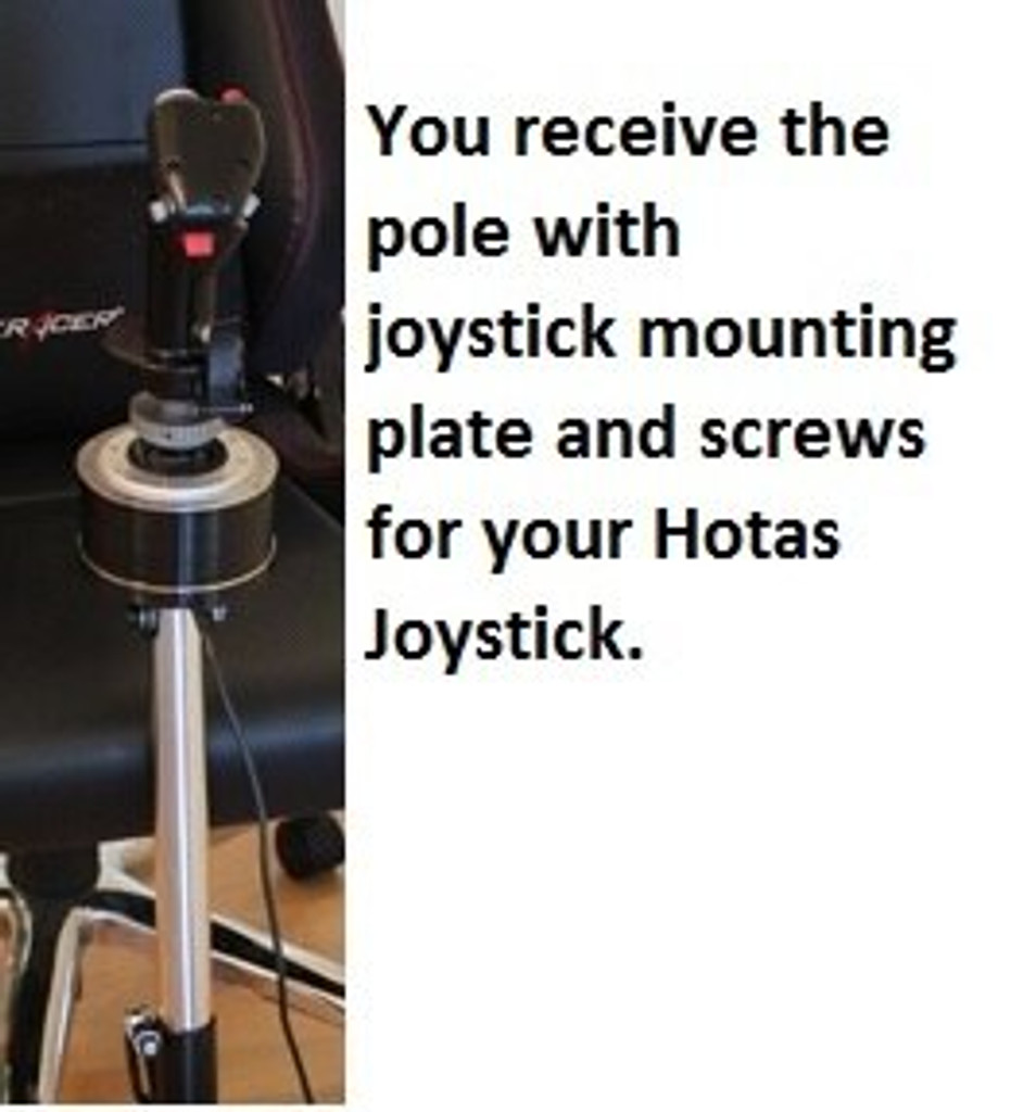  ***Wheel Stand Pro COMBO Super Warthog Wheel stand PLUS additional smaller"Joystick pole/plate"  Compatible With Thrustmaster HOTAS WARTHOG, Honeycomb Alpha/Bravo and Saitek pedals. Pedals/mouse/ keyboard/throttles not included.