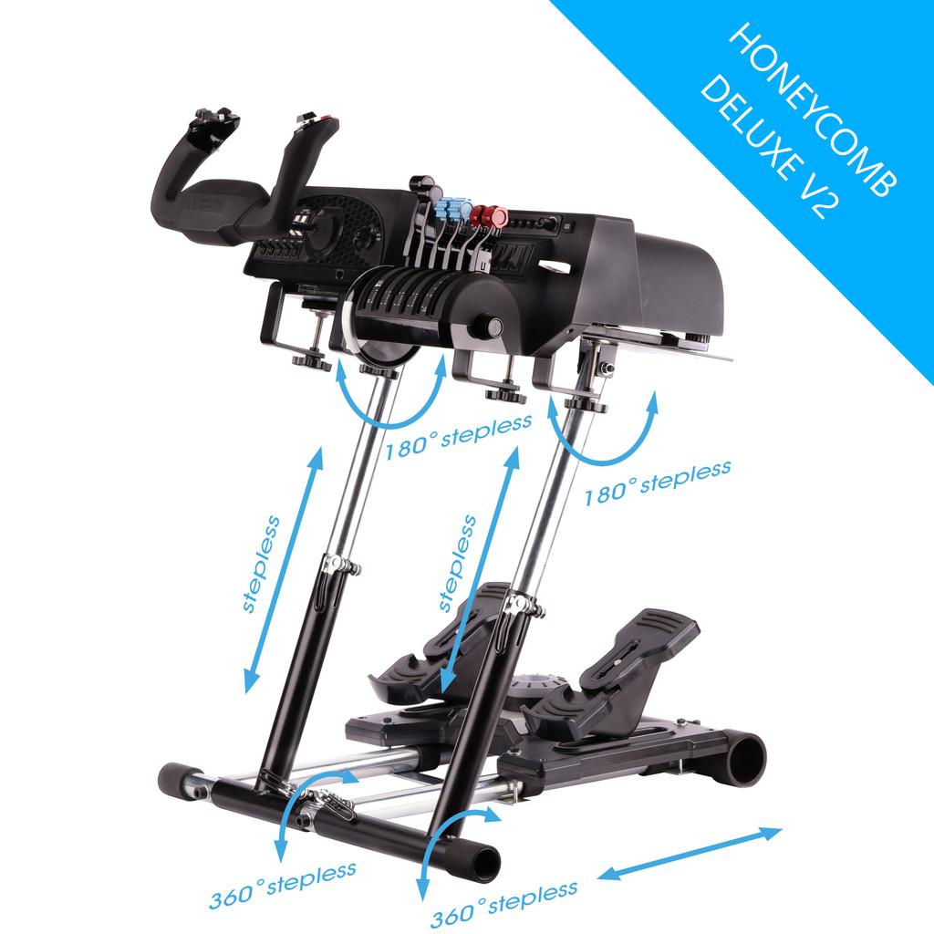 Wheel Stand Pro HC Flight Stand Compatible With Honeycomb Yoke, Throttle, Charlie/Saitek Rudders...Flight System Not included.