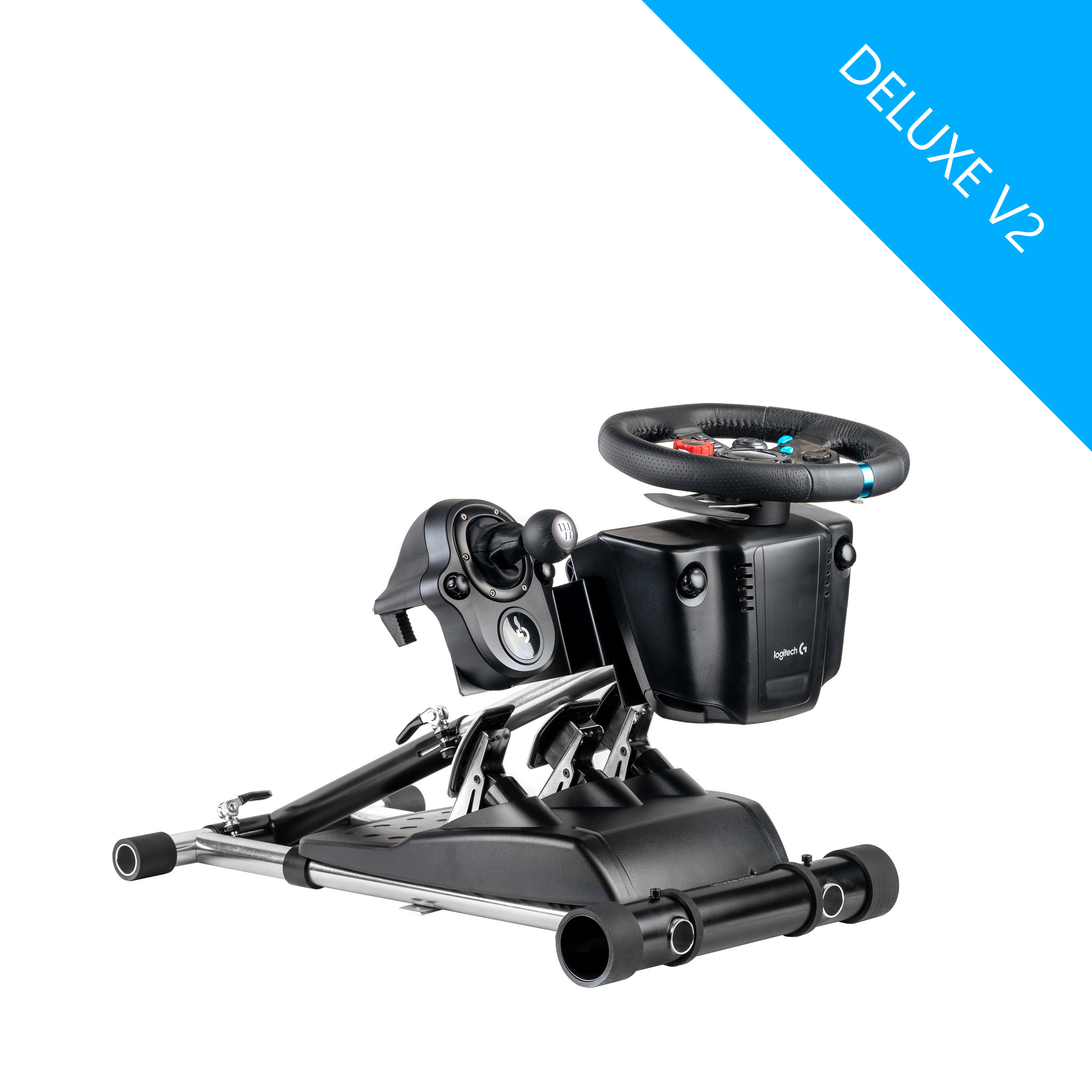 Wheel Stand Pro G Deluxe Wheel Stand Compatible With Logitech G29 G923 G920  G27 G25 wheels. Deluxe V2. Wheel and Pedals not included.