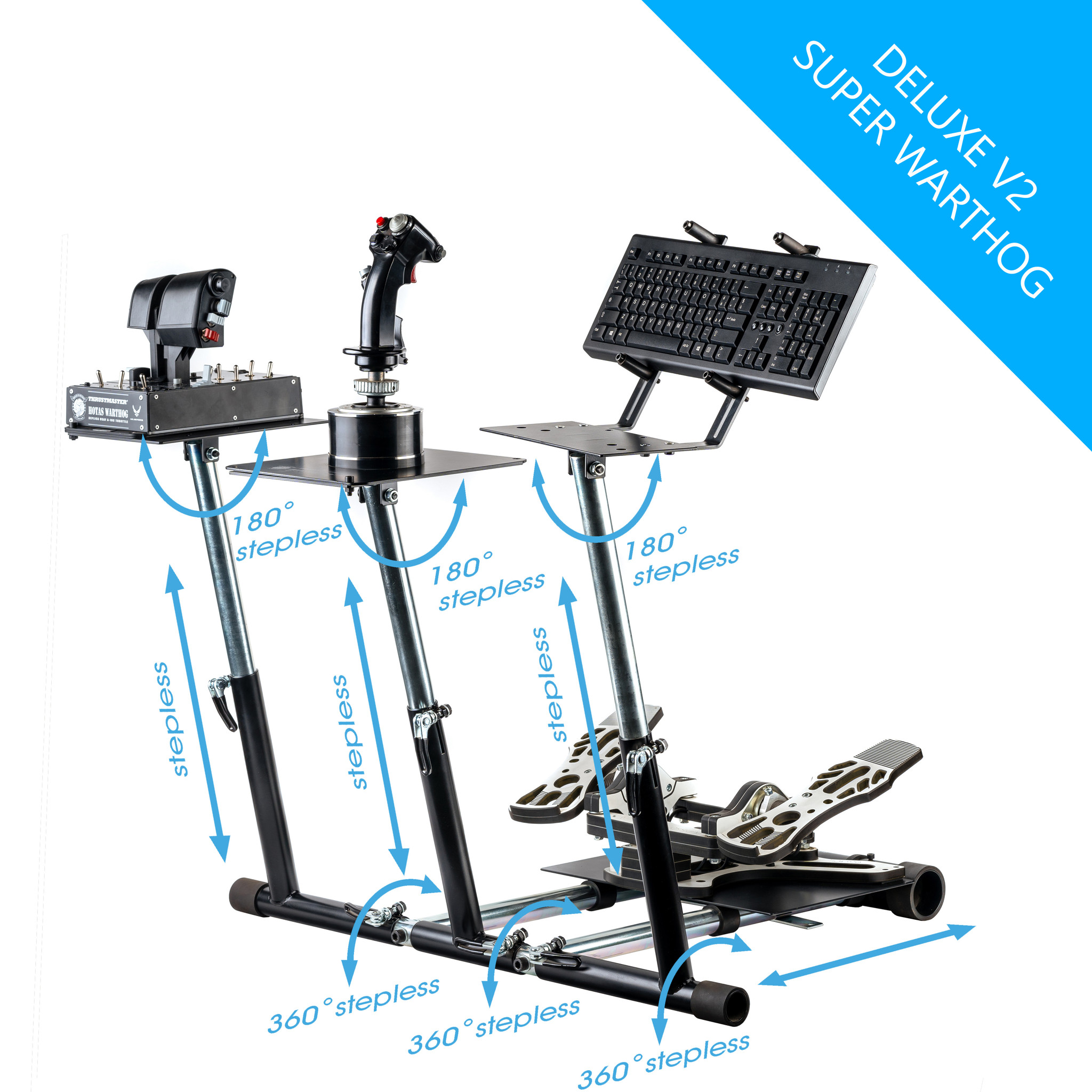 WheelStandPro Stand for HOTAS Warthog - Ships same day from Dallas