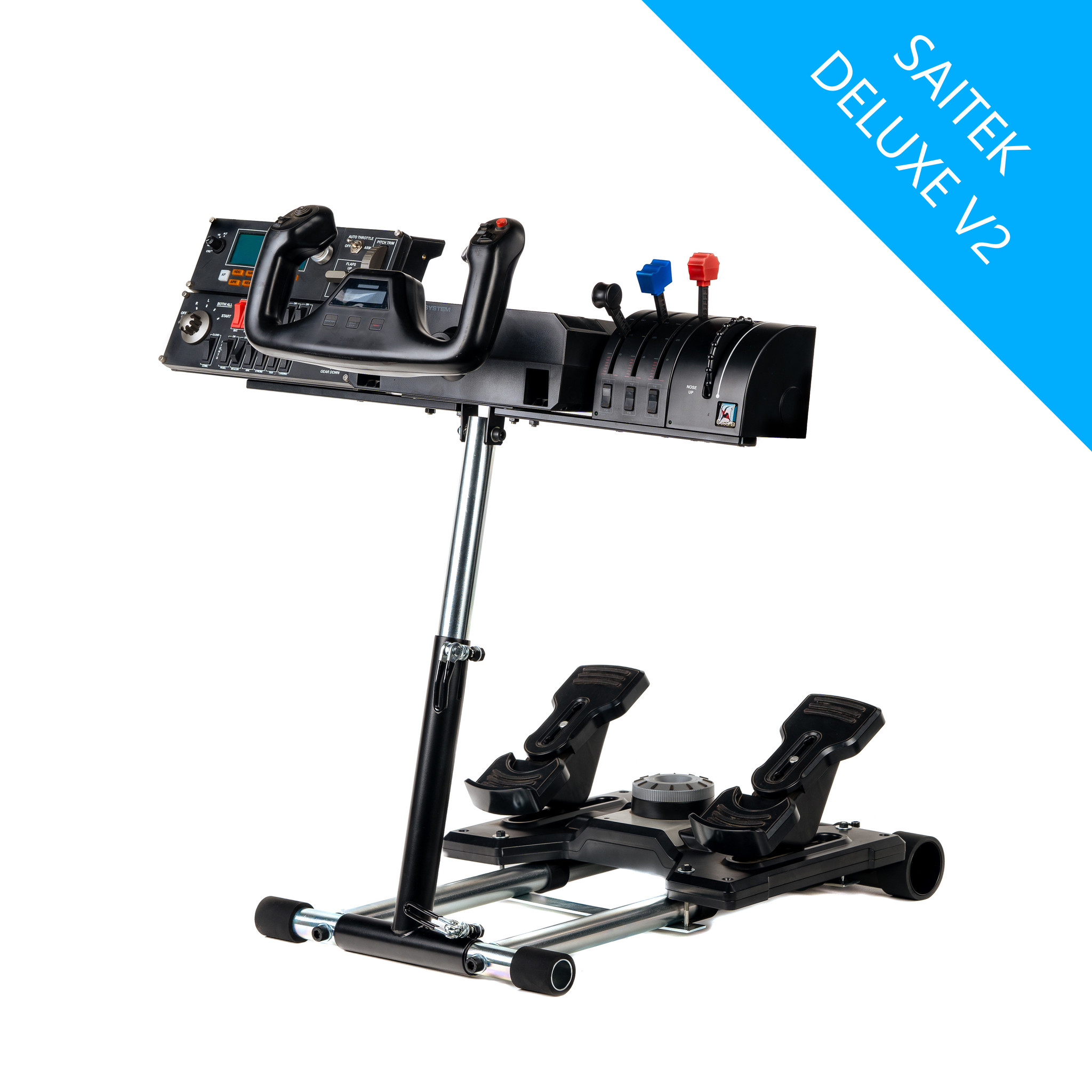 X RETURNED Saitek: Flight Stand for Saitek Pro Flight Yoke System - Deluxe  V2. Wheel and Pedals not included.