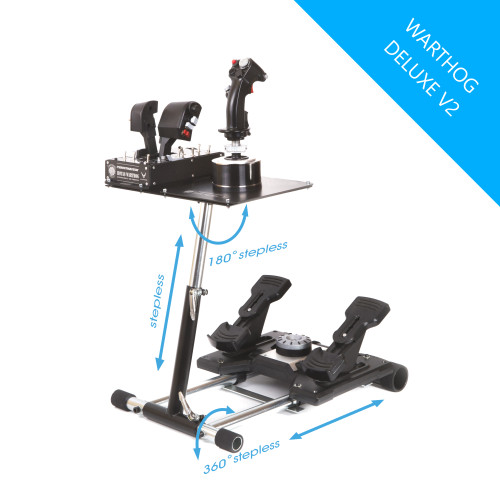 Wheel Stand Pro Warthog:  Flight Stand Compatible With HOTAS WARTHOG & Saitek, X -55/56, X52/X52Pro, Pro Flight Rudders and MGF Crosswind - Deluxe V2. Wheelstand Only. Flight Stick/Rudders Not included