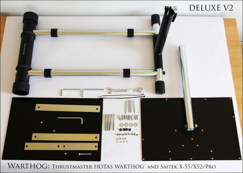 Wheel Stand Pro Warthog:  Flight Stand Compatible With HOTAS WARTHOG & Saitek, X -55/56, X52/X52Pro, Pro Flight Rudders and MGF Crosswind - Deluxe V2. Wheelstand Only. Flight Stick/Rudders Not included