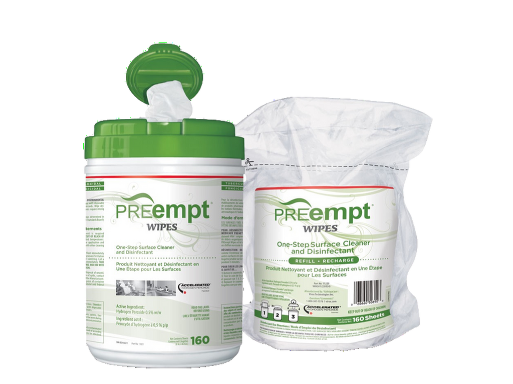 RTU Wipes Refill Bag 6"x7" 160 Sheets Continental Cosmetics