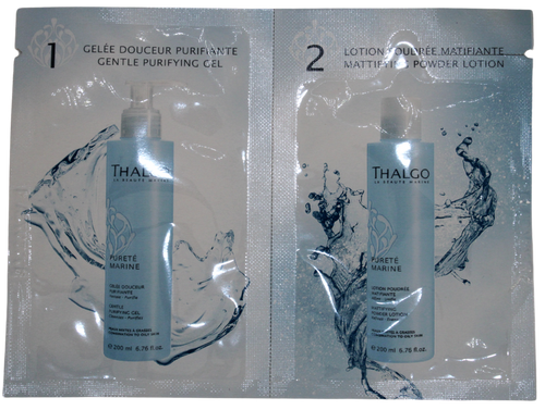 Gentle Purifying  Gel & Mattifying Powder Lotion - Sample - 10Pack - 1x 3ml 1x 2ml Sachet